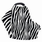 Black White Zebra Pattern Print Baby Seat Cover