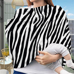 Black White Zebra Pattern Print Baby Seat Cover