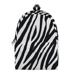 Black White Zebra Pattern Print Backpack