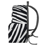 Black White Zebra Pattern Print Backpack