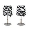 Black White Zebra Pattern Print Bar Stool Covers