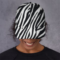Black White Zebra Pattern Print Baseball Cap