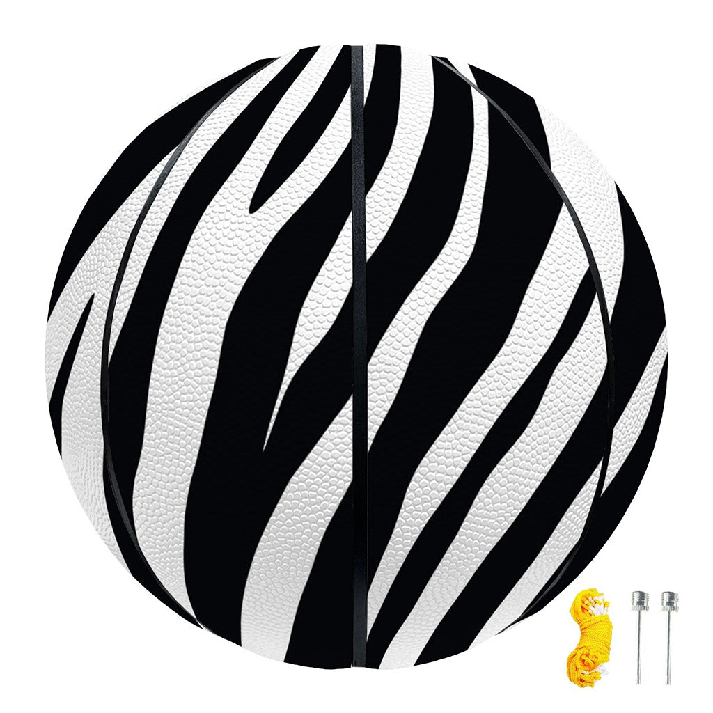 Black White Zebra Pattern Print Basketball