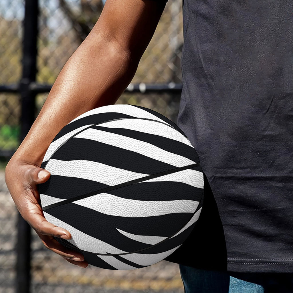 Black White Zebra Pattern Print Basketball