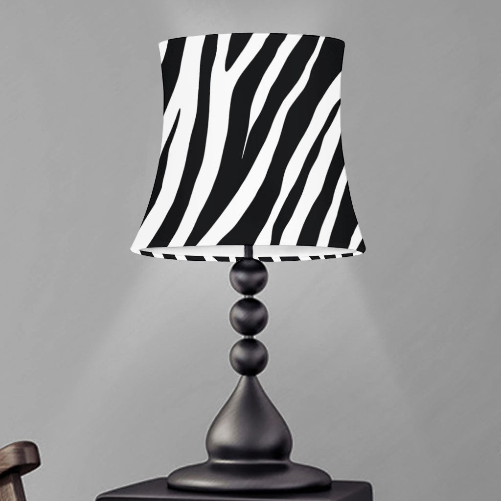 Black White Zebra Pattern Print Bell Lamp Shade