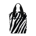 Black White Zebra Pattern Print Bible Tote Bag