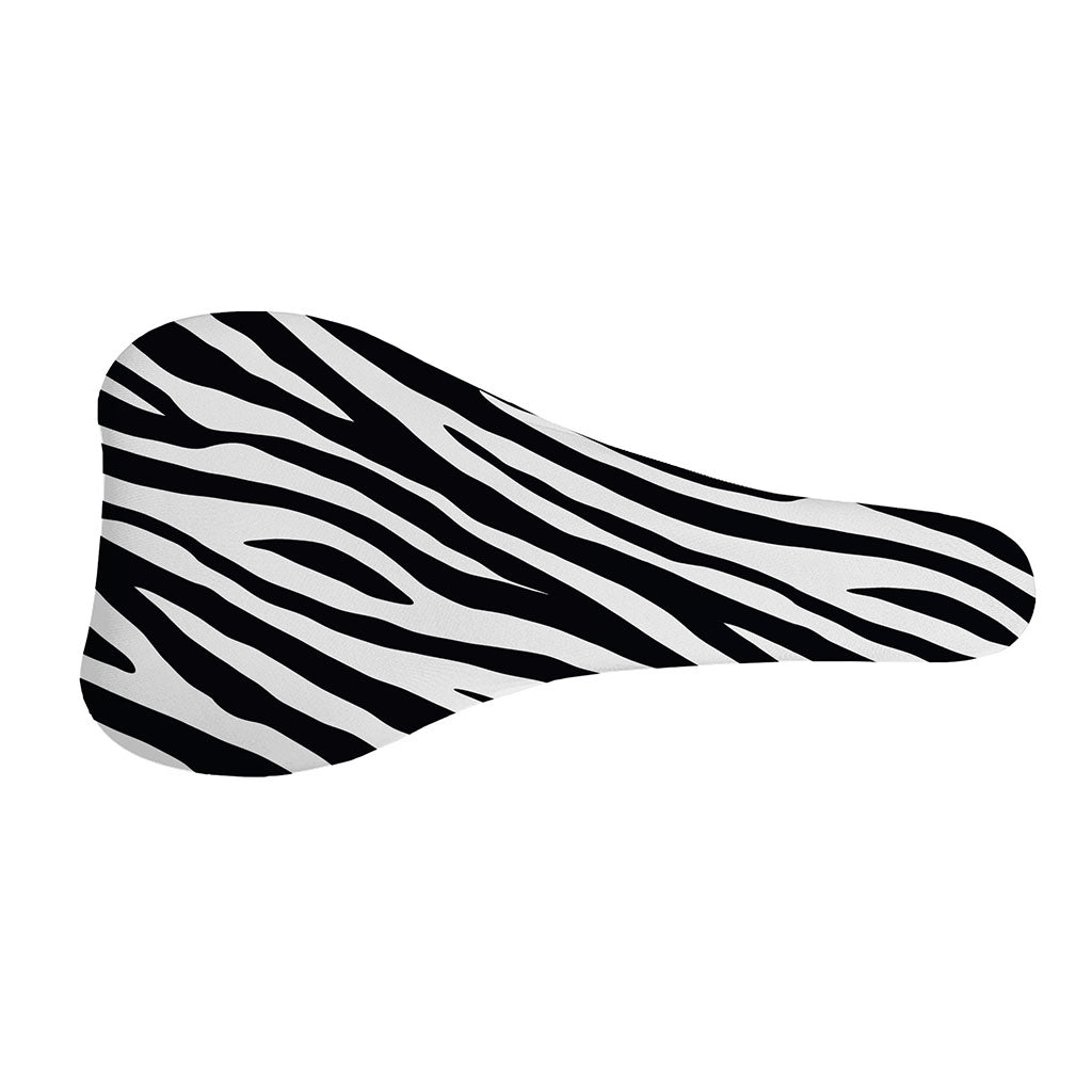 Black White Zebra Pattern Print Bicycle Seat Cover