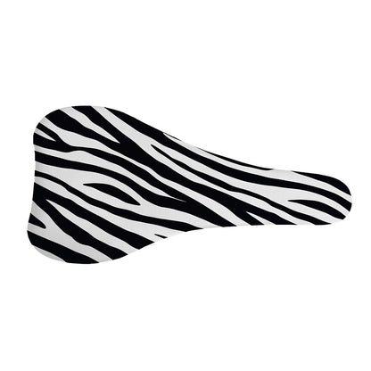 Black White Zebra Pattern Print Bicycle Seat Cover