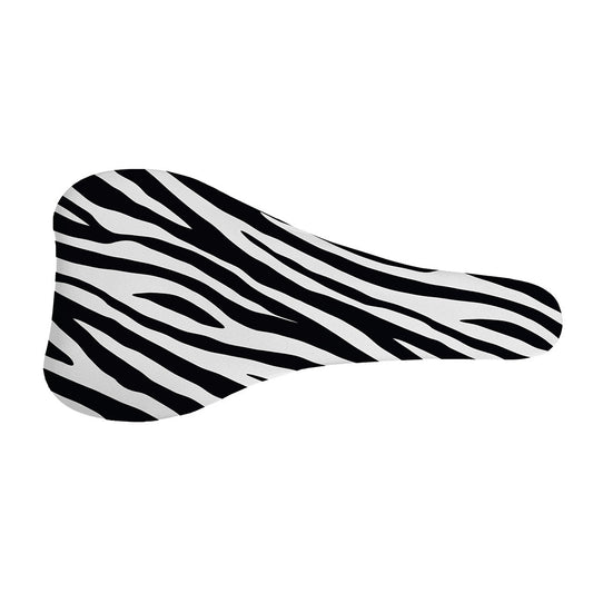 Black White Zebra Pattern Print Bicycle Seat Cover