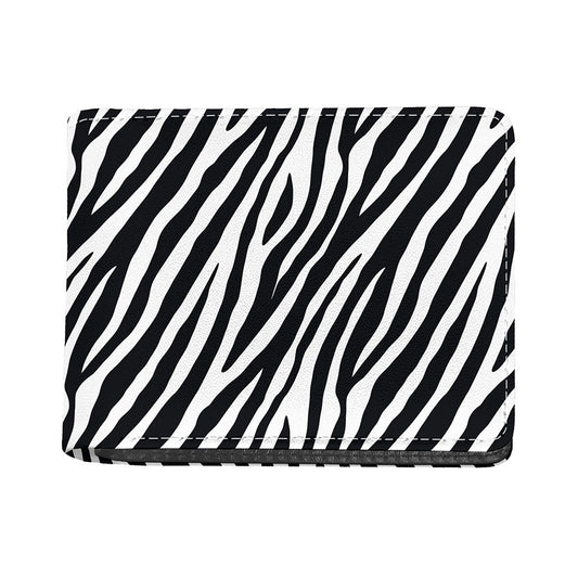Black White Zebra Pattern Print Bifold Wallet