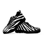 Black White Zebra Pattern Print Black Running Shoes