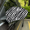 Black White Zebra Pattern Print Car Side Mirror Covers