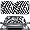 Black White Zebra Pattern Print Car Windshield Sun Shade