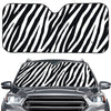 Black White Zebra Pattern Print Car Windshield Sun Shade