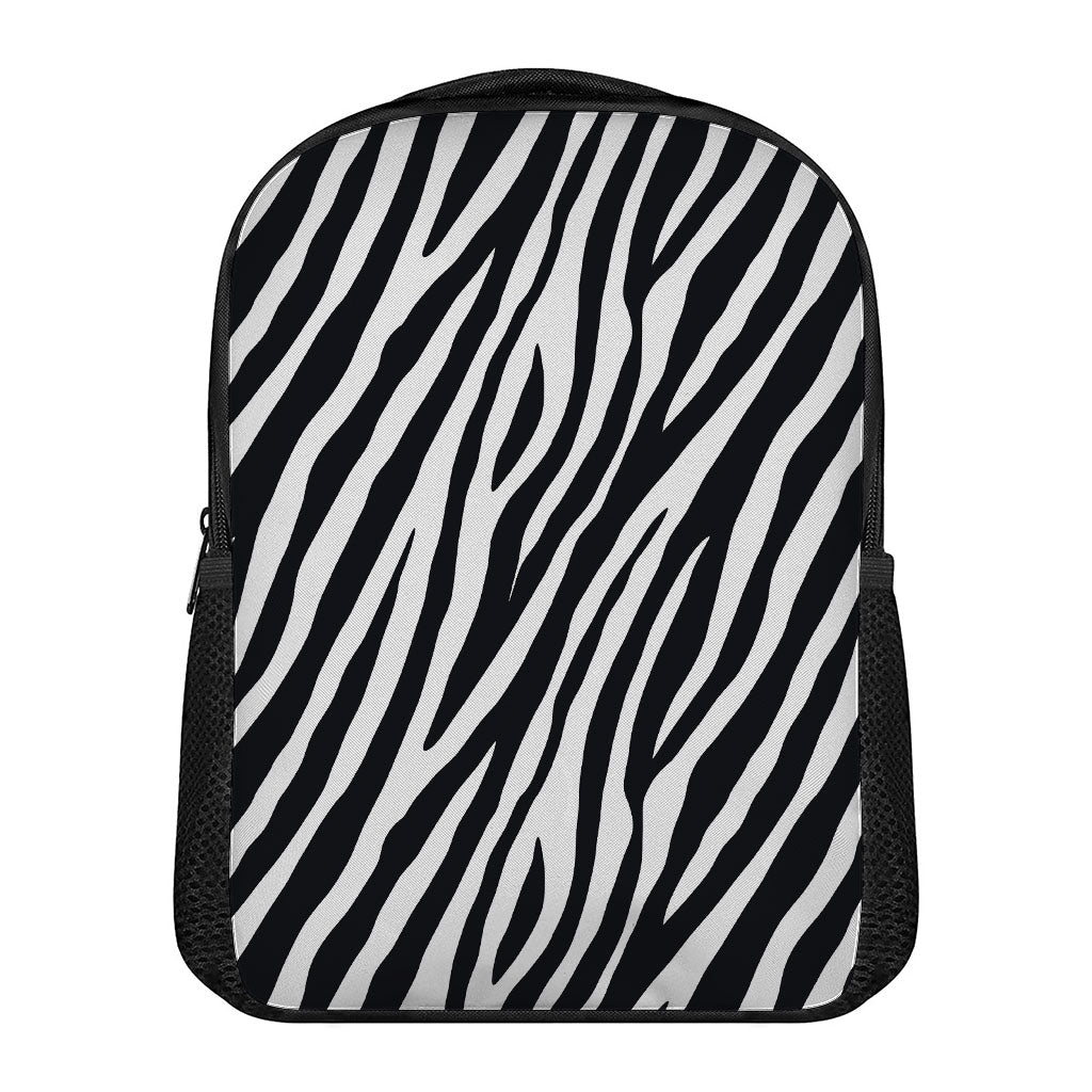 Black White Zebra Pattern Print Casual Backpack