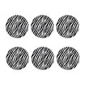 Black White Zebra Pattern Print Coaster Set