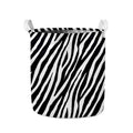 Black White Zebra Pattern Print Collapsible Laundry Basket