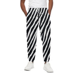 Black White Zebra Pattern Print Cotton Pants