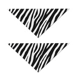 Black White Zebra Pattern Print Dog Bandana