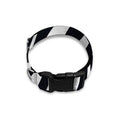 Black White Zebra Pattern Print Dog Collar