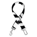 Black White Zebra Pattern Print Dog Seat Belt