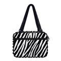 Black White Zebra Pattern Print Double Strap Bible Bag