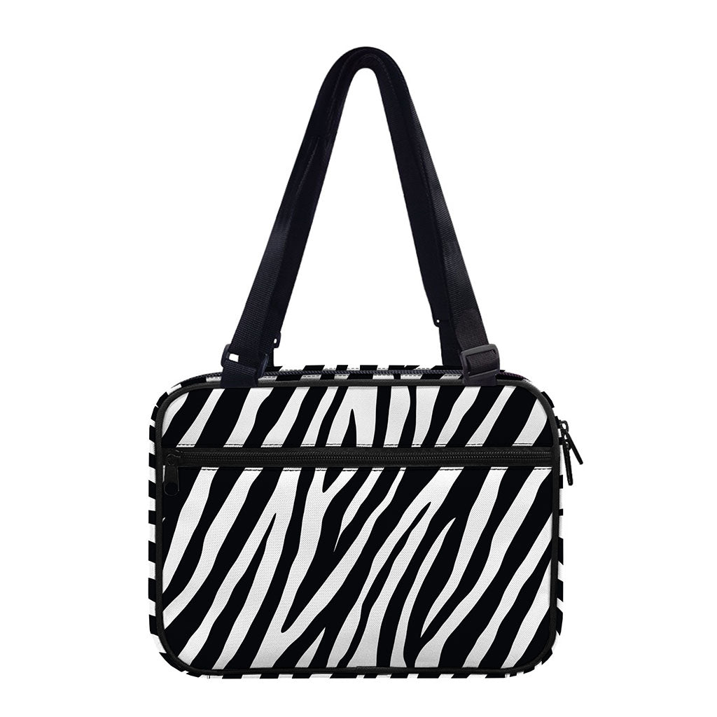 Black White Zebra Pattern Print Double Strap Bible Bag