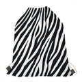 Black White Zebra Pattern Print Drawstring Bag