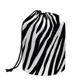 Black White Zebra Pattern Print Drawstring Makeup Bag