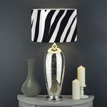 Black White Zebra Pattern Print Drum Lamp Shade