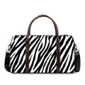 Black White Zebra Pattern Print Duffel Bag