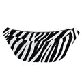 Black White Zebra Pattern Print Fanny Pack