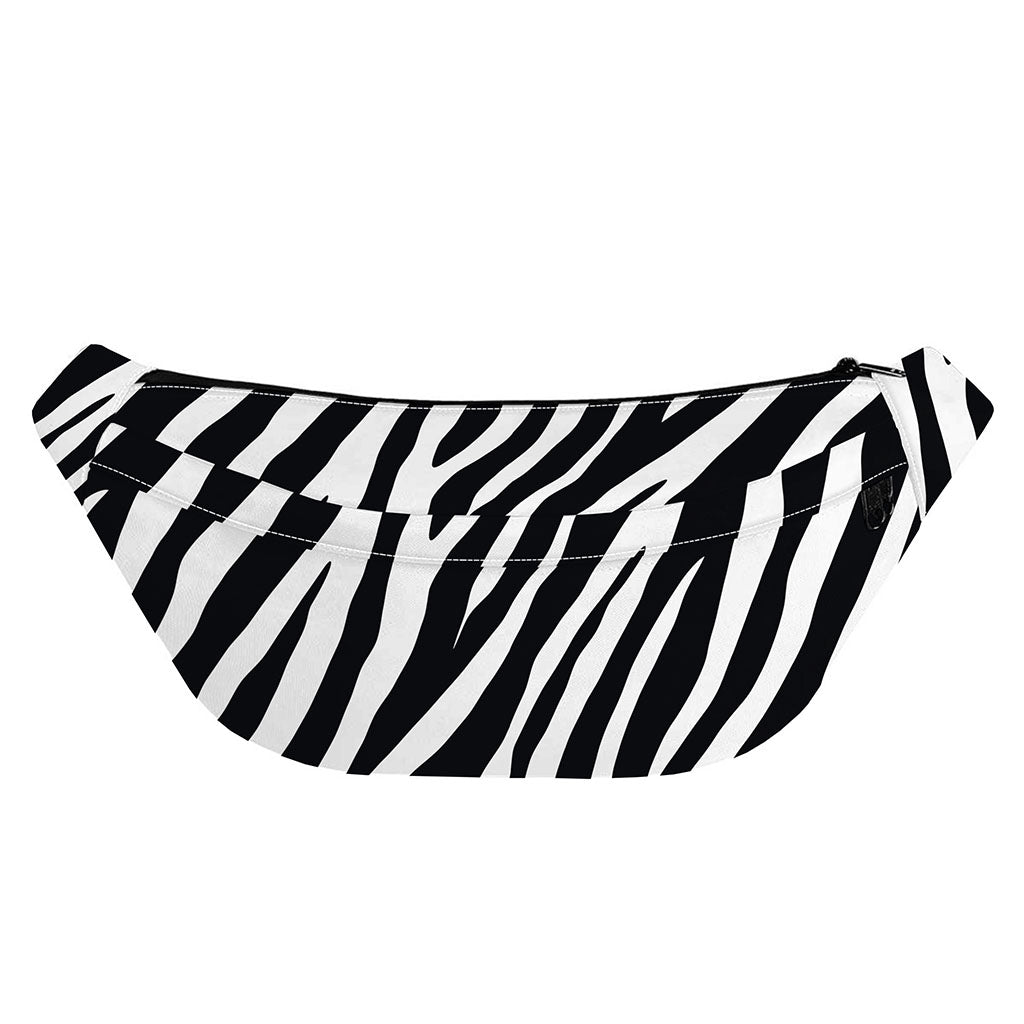 Black White Zebra Pattern Print Fanny Pack