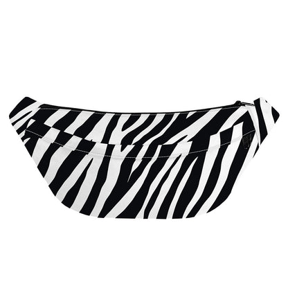Black White Zebra Pattern Print Fanny Pack