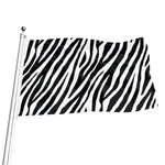 Black White Zebra Pattern Print Flag