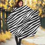 Black White Zebra Pattern Print Foldable Umbrella