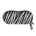 Black White Zebra Pattern Print Glasses Case
