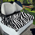 Black White Zebra Pattern Print Golf Cart Seat Cover
