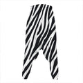 Black White Zebra Pattern Print Hammer Pants