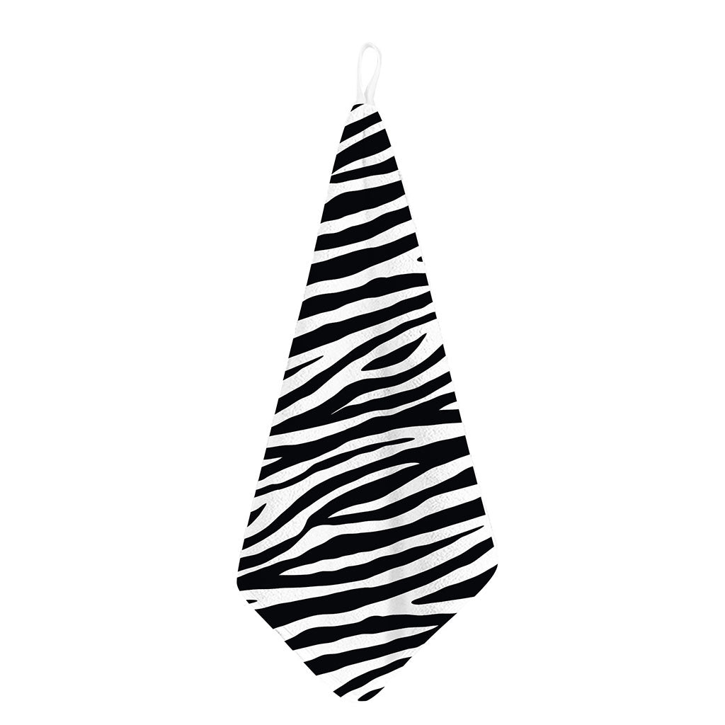 Black White Zebra Pattern Print Hand Towel