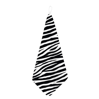 Black White Zebra Pattern Print Hand Towel