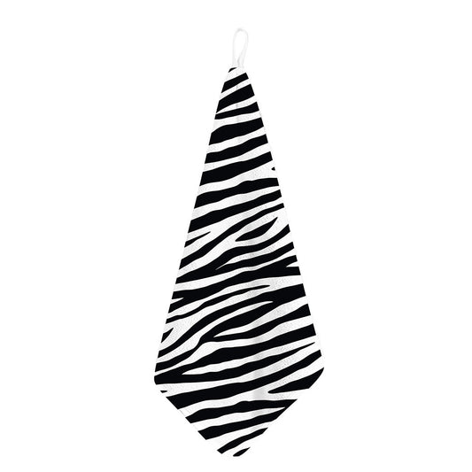 Black White Zebra Pattern Print Hand Towel