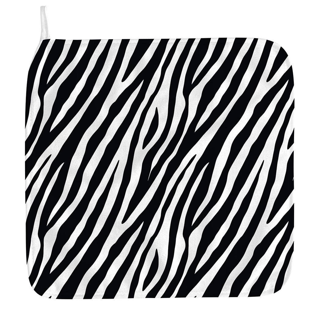 Black White Zebra Pattern Print Hand Towel