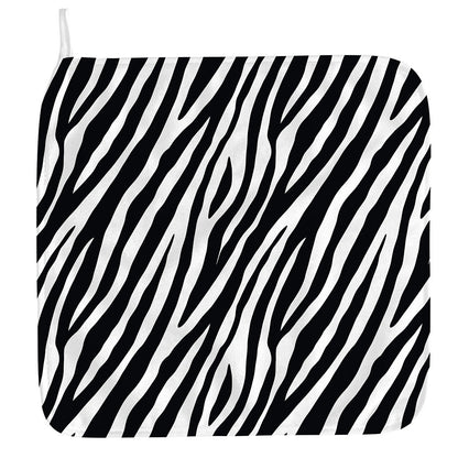 Black White Zebra Pattern Print Hand Towel