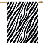 Black White Zebra Pattern Print House Flag