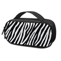 Black White Zebra Pattern Print Portable Cooler Travel Case