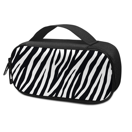 Black White Zebra Pattern Print Insulin Cooler Travel Case