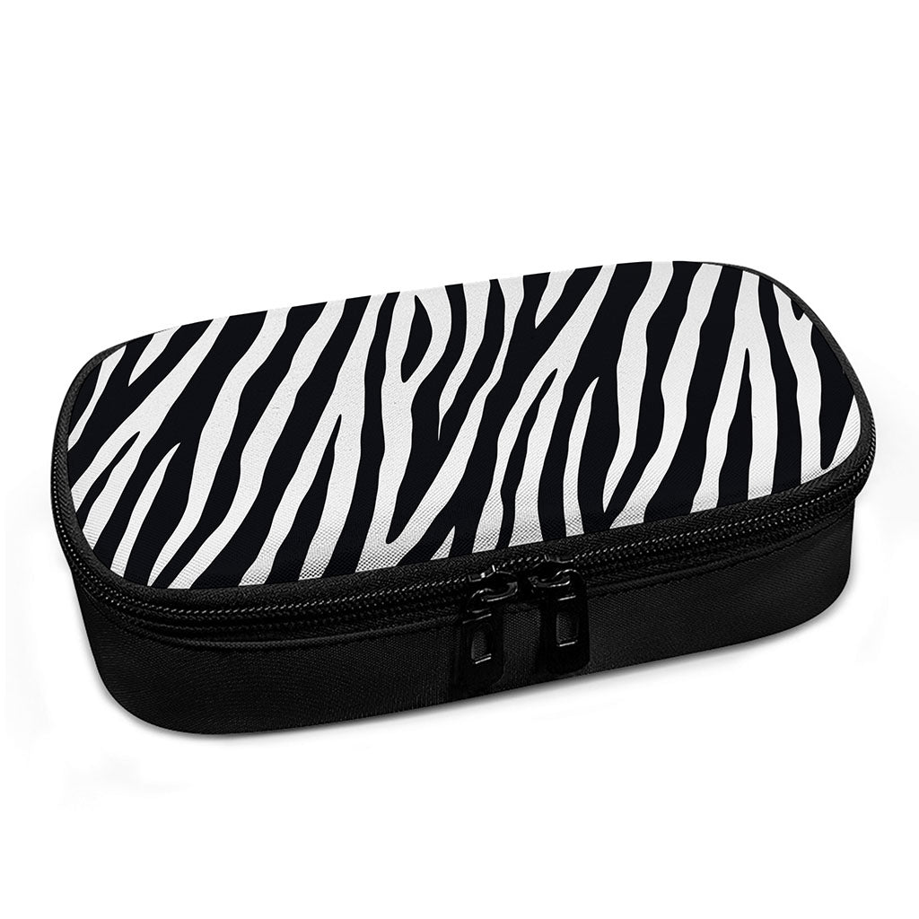 Black White Zebra Pattern Print Insulin Cooler Travel Case