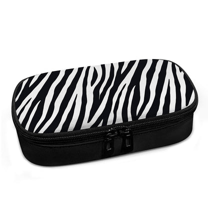 Black White Zebra Pattern Print Insulin Cooler Travel Case