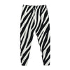 Black White Zebra Pattern Print Jogger Pants